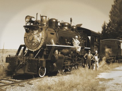 steam train at Fort Steele